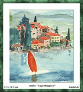Italien Aquarell - Lago Maggiore
